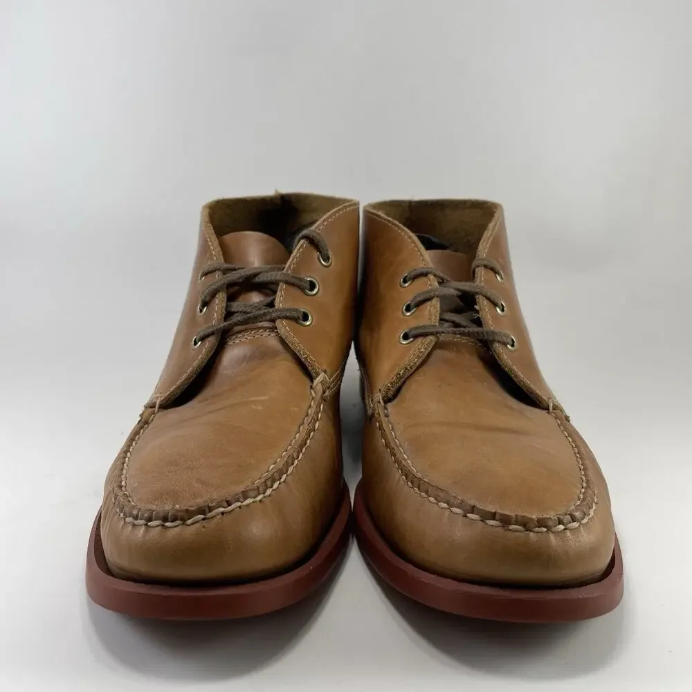 Sebago Campsides Tan Leather Moc Toe Lace Up Chukka Boots Mens Size 11 M